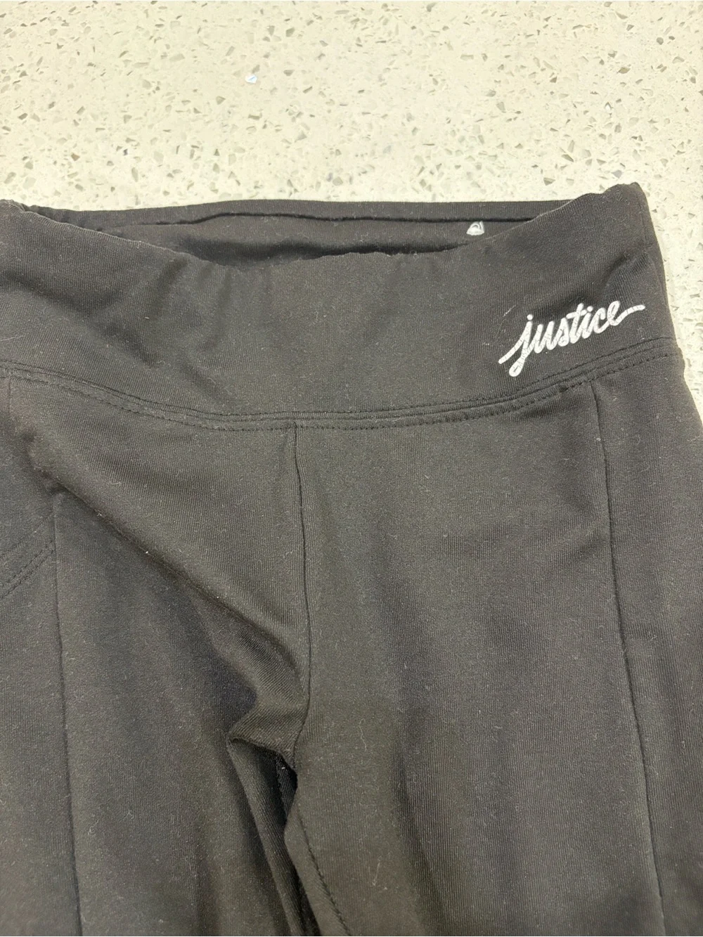 Justice Active Girls black leggings size 7/8